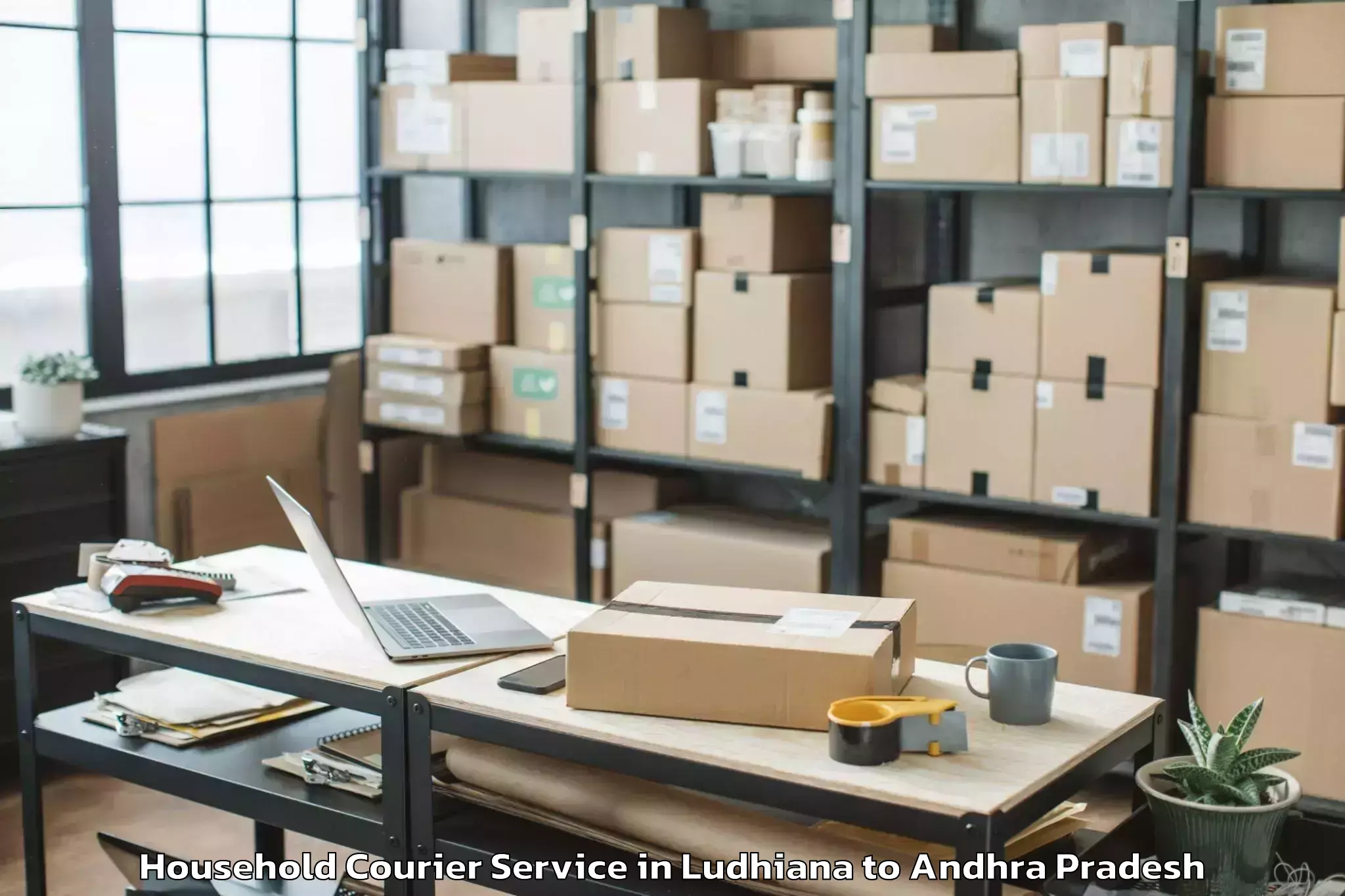 Book Ludhiana to Pedaparupudi Household Courier